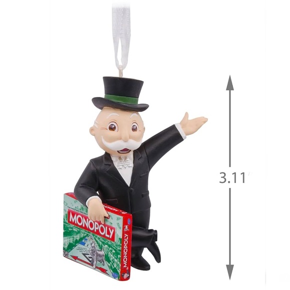Hallmark Hasbro Rich Uncle Pennybags Monopoly Game Christmas Ornament - Picture 4 of 7